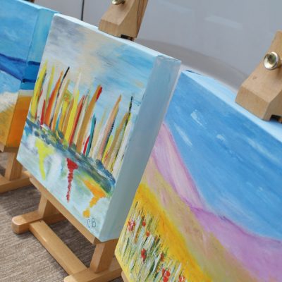 Paintings on Walton market.