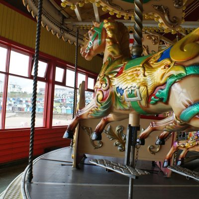 Horses on the Pier.